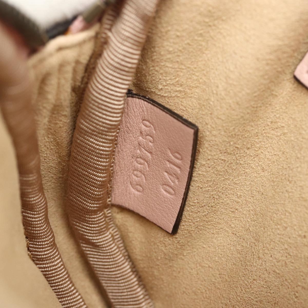 GUCCI Marmont Chain Shoulder Bag Leather Pink Gold white 699759 Auth ka4341SM