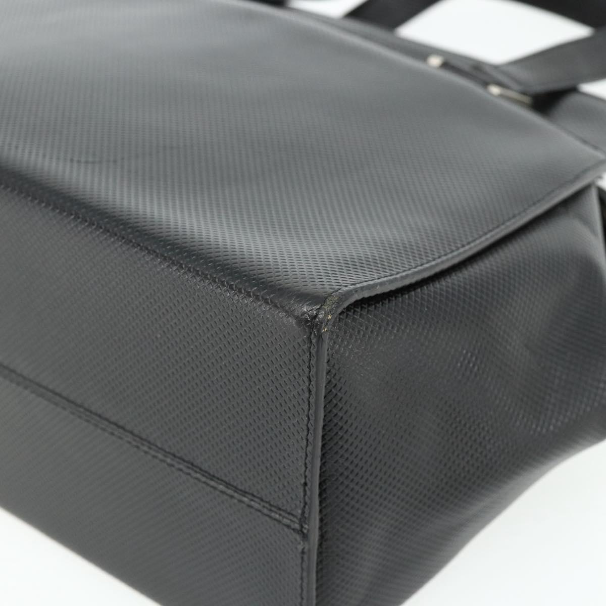 BOTTEGA VENETA Hand Bag Leather Black Silver Auth ka4346