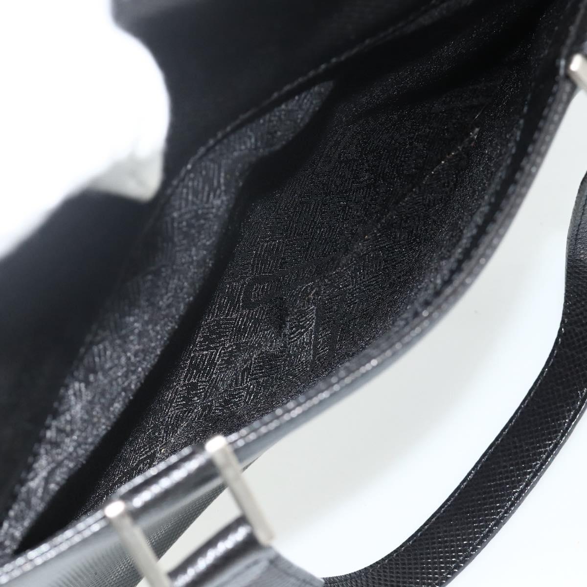 BOTTEGA VENETA Hand Bag Leather Black Silver Auth ka4346