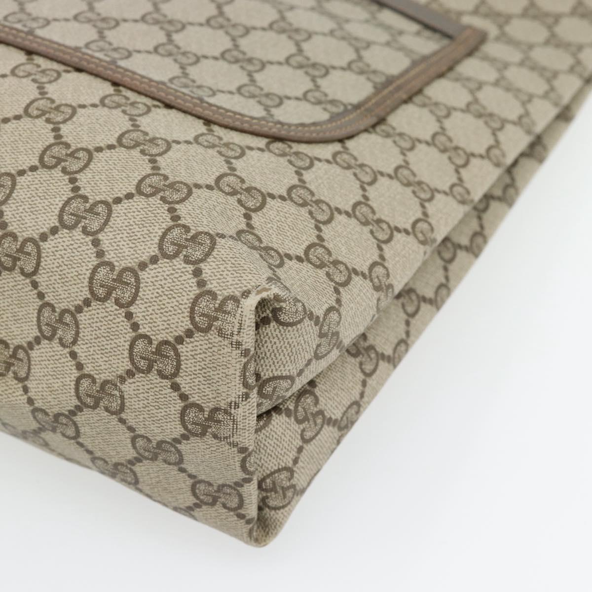 GUCCI GG Supreme Web Sherry Line Tote Bag PVC Beige Red 39 02 003 Auth ka4356A