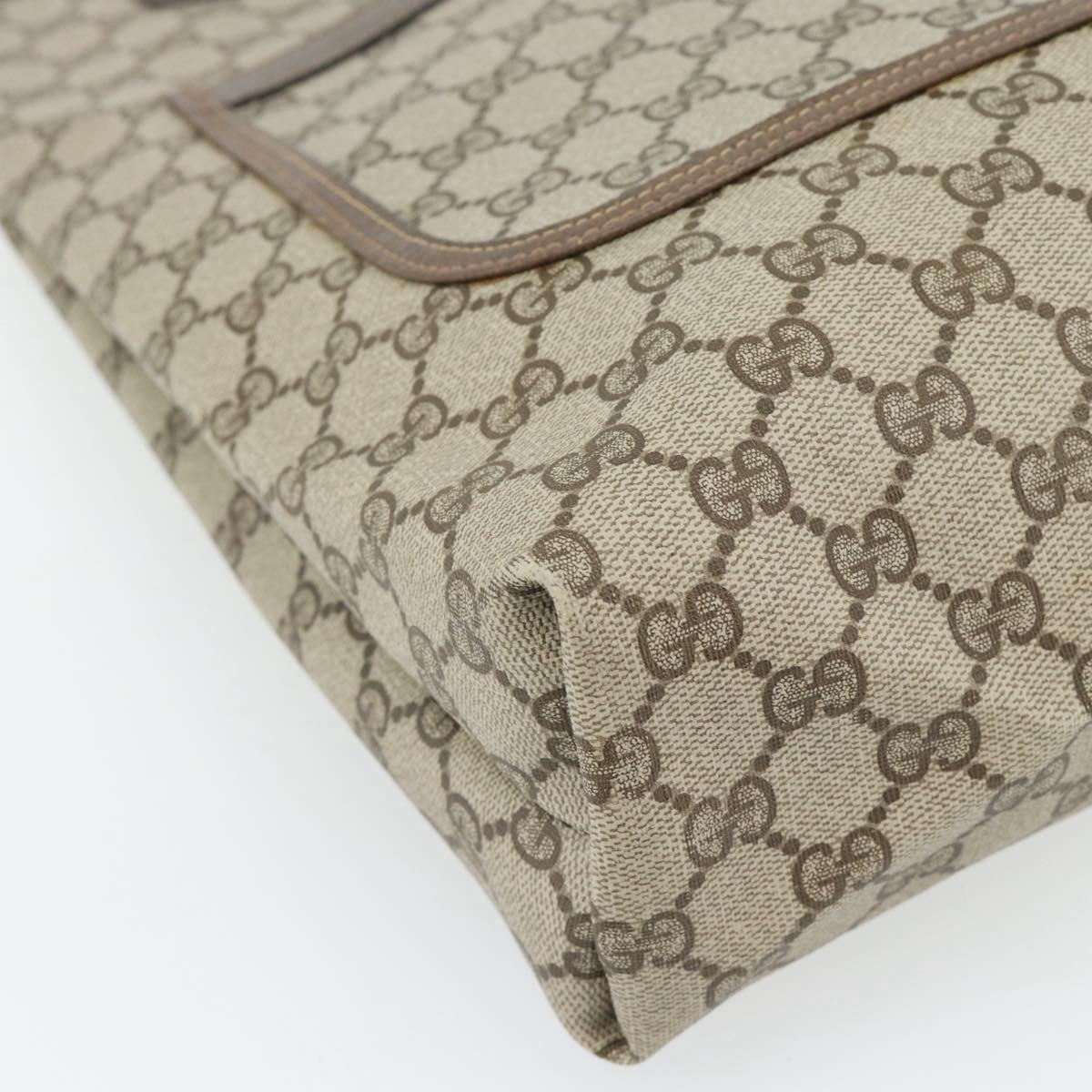 GUCCI GG Supreme Web Sherry Line Tote Bag PVC Beige Red 39 02 003 Auth ka4356A