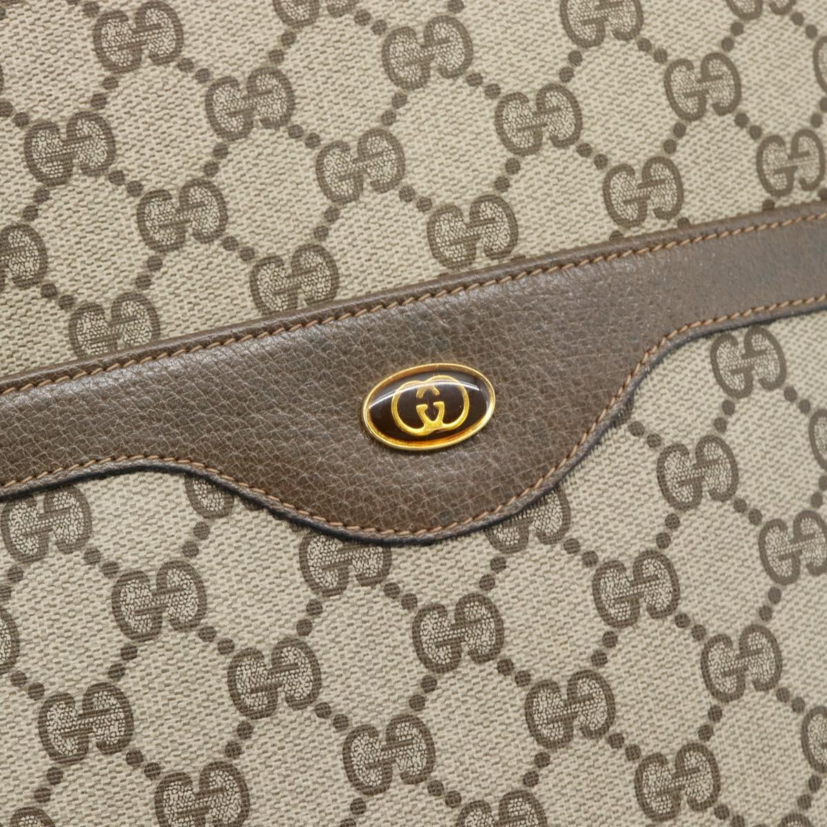 GUCCI GG Supreme Web Sherry Line Tote Bag PVC Beige Red 39 02 003 Auth ka4356A