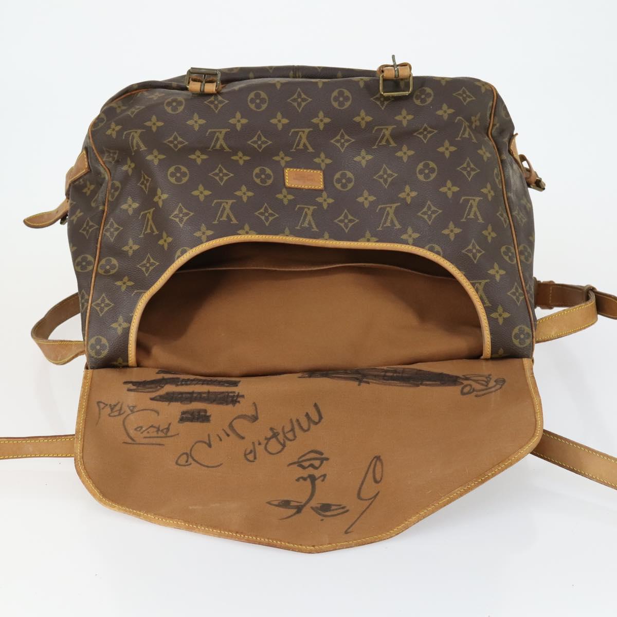 LOUIS VUITTON Monogram Saumur 43 Shoulder Bag M42252 LV Auth ka436