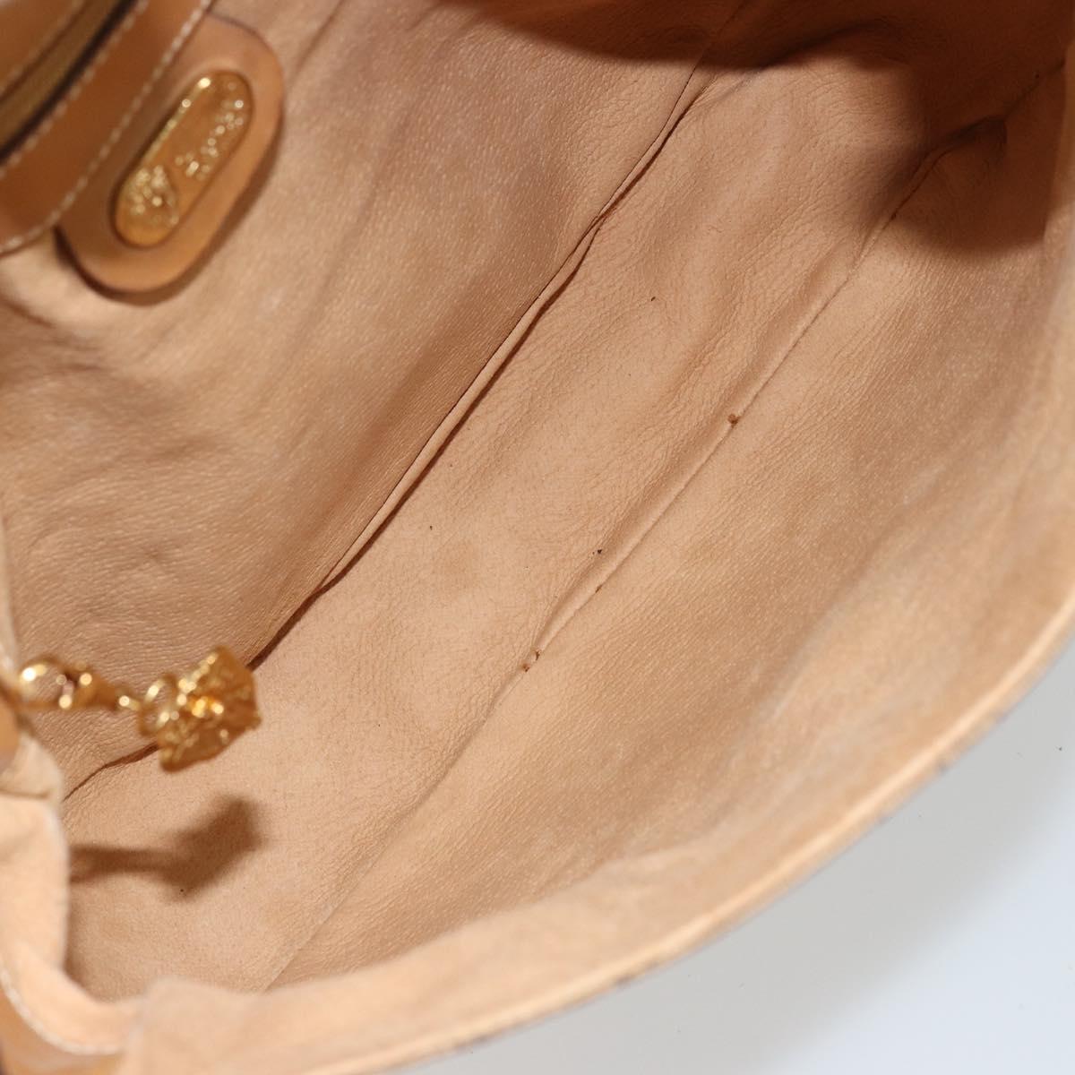 GUCCI Micro GG Supreme Shoulder Bag PVC Beige Gold 001 261 4425 Auth ka4363