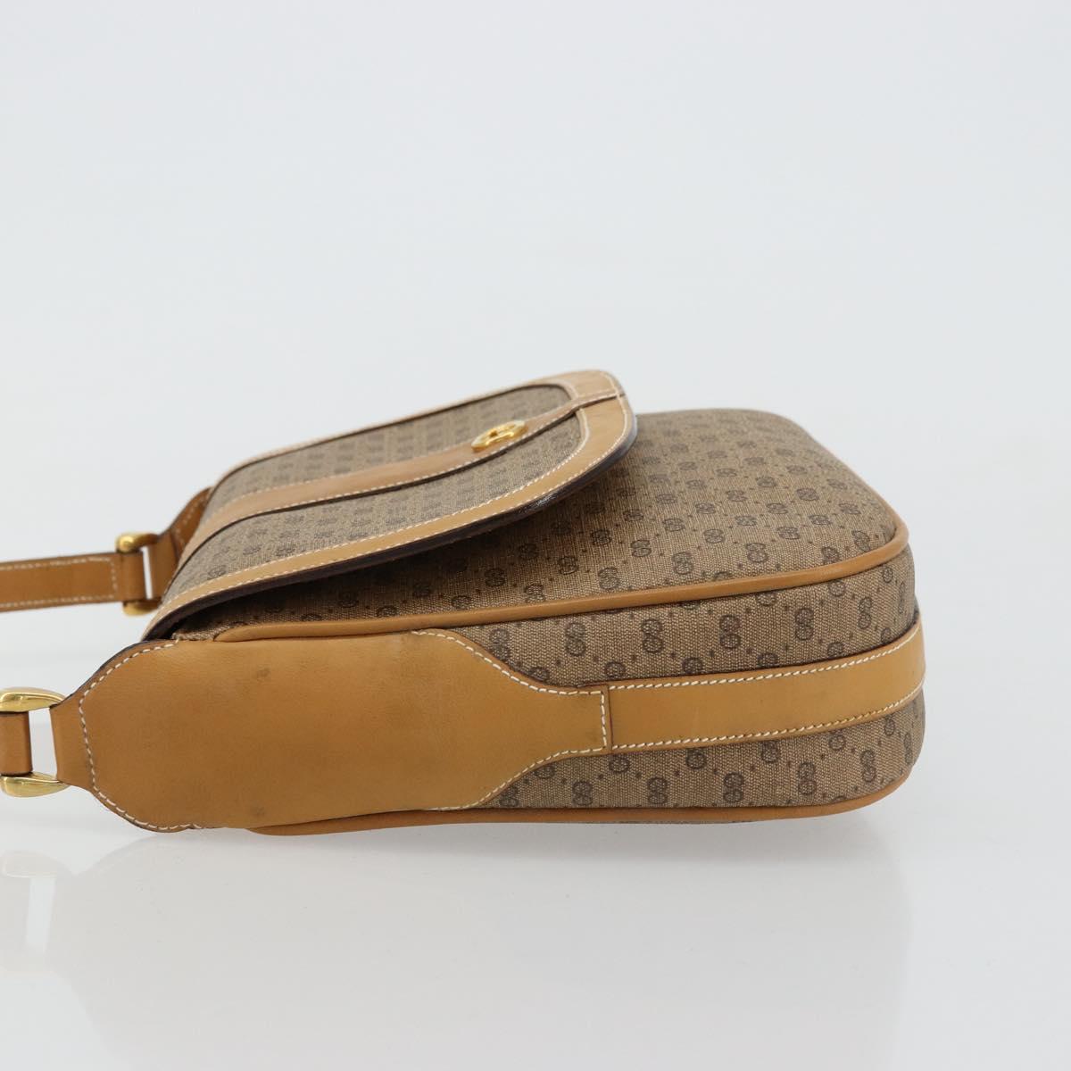GUCCI Micro GG Supreme Shoulder Bag PVC Beige Gold 001 261 4425 Auth ka4363