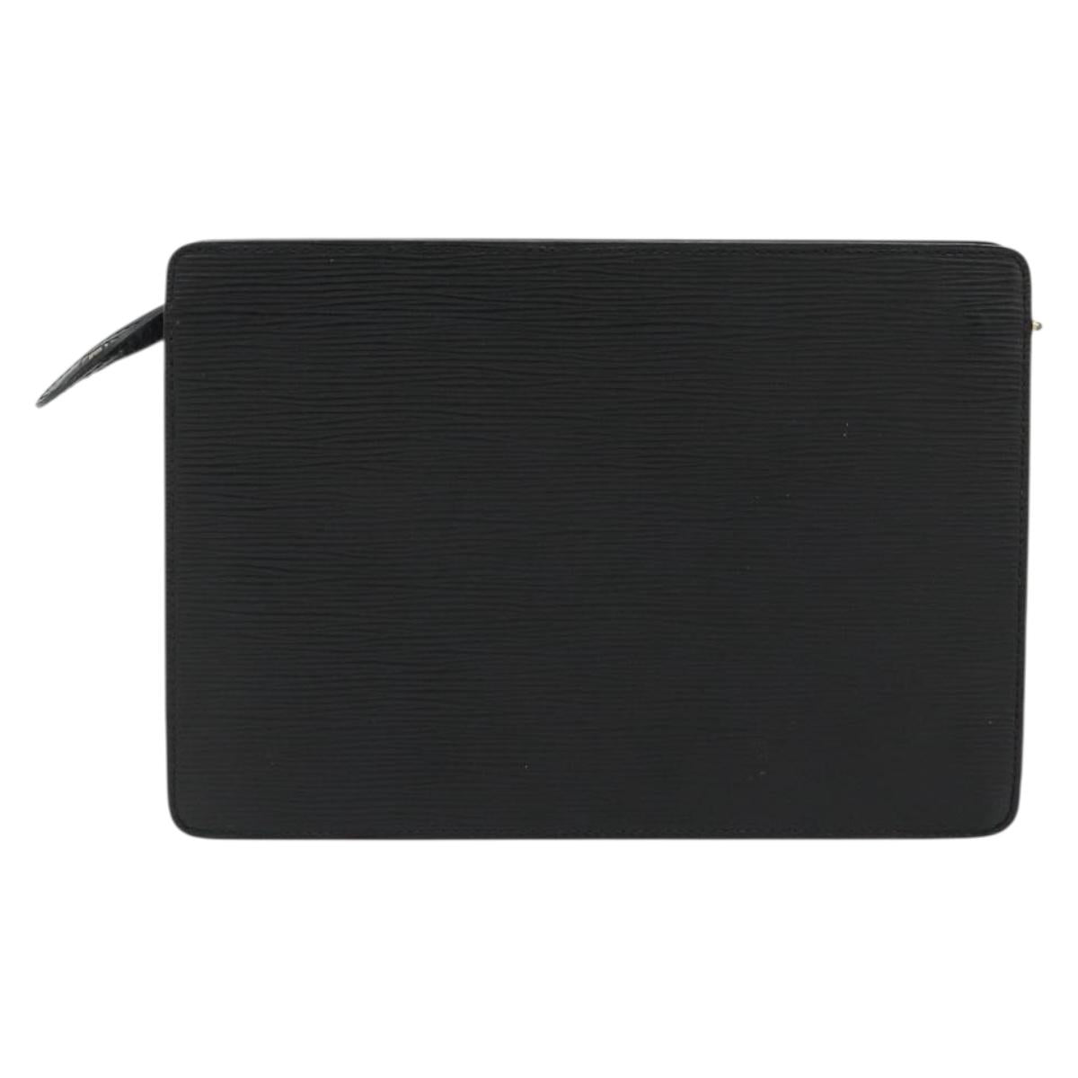 LOUIS VUITTON Epi Pochette Homme Clutch Bag Black M52522 LV Auth ka4369