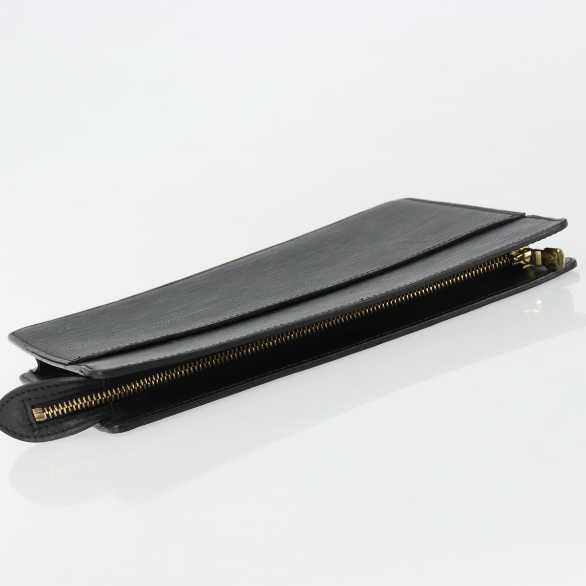 LOUIS VUITTON Epi Pochette Homme Clutch Bag Black M52522 LV Auth ka4369