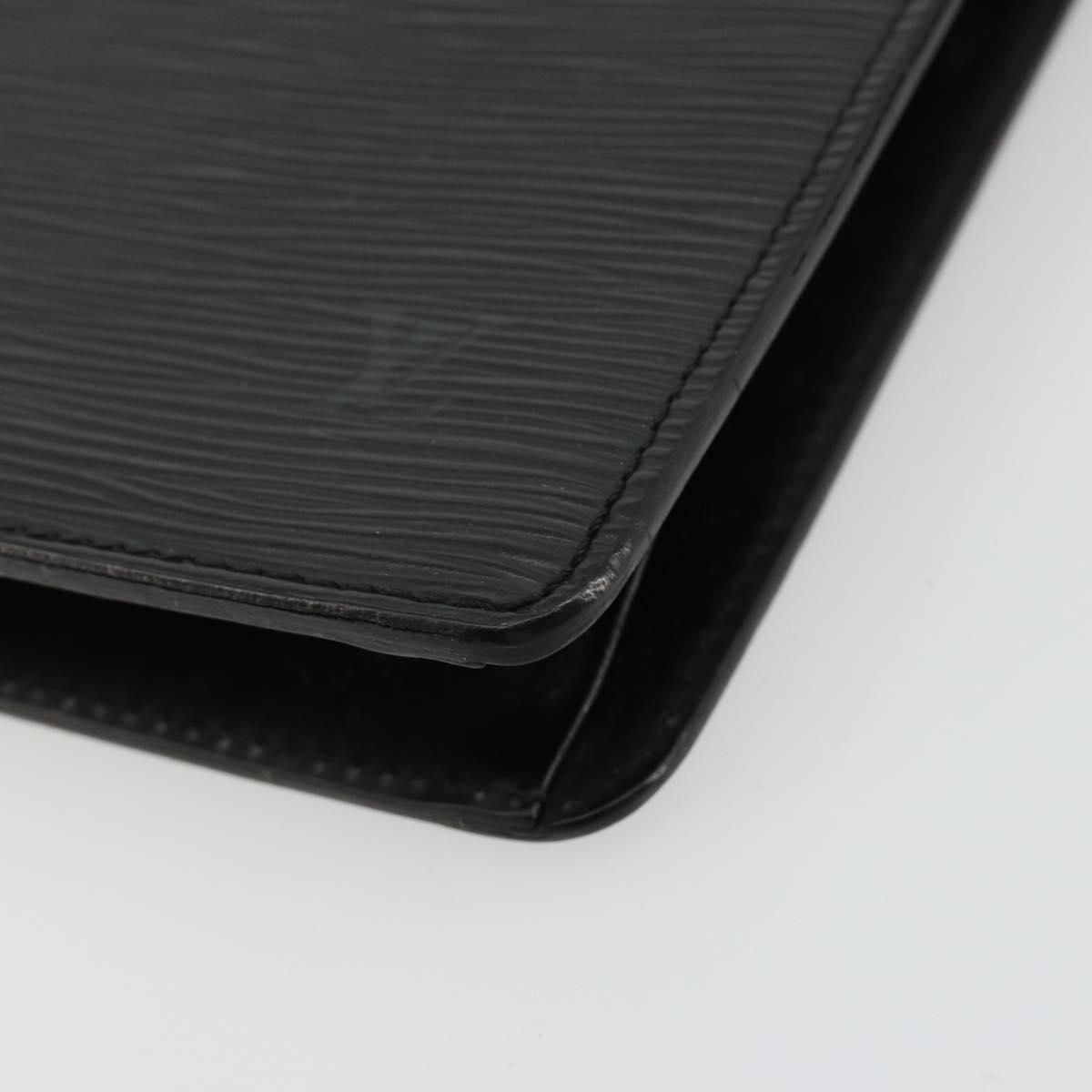 LOUIS VUITTON Epi Pochette Homme Clutch Bag Black M52522 LV Auth ka4369