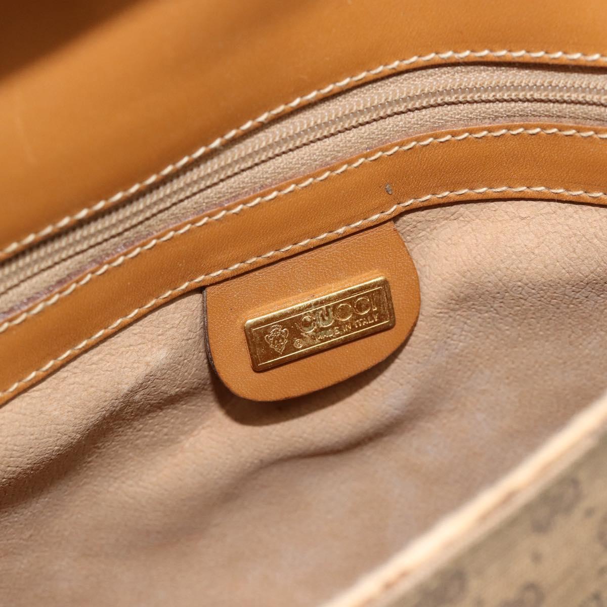 GUCCI Micro GG Supreme Shoulder Bag PVC Beige Gold 001 41 4425 Auth ka4370