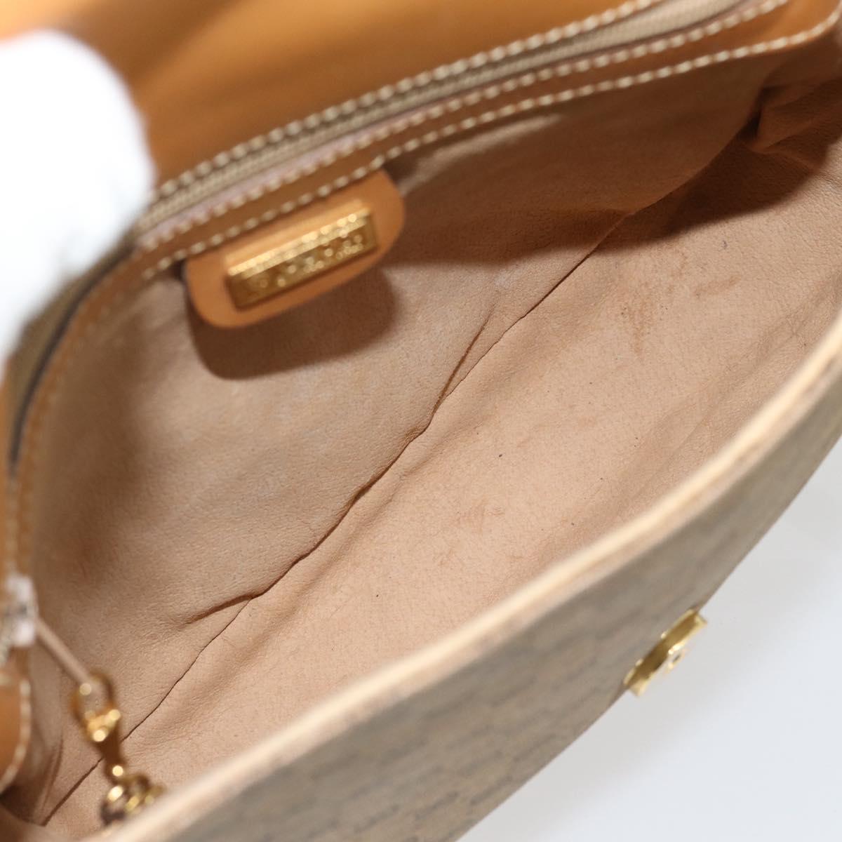GUCCI Micro GG Supreme Shoulder Bag PVC Beige Gold 001 41 4425 Auth ka4370