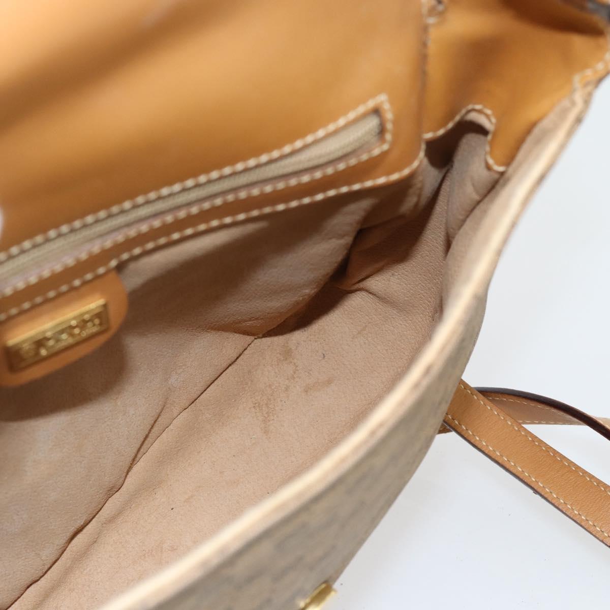GUCCI Micro GG Supreme Shoulder Bag PVC Beige Gold 001 41 4425 Auth ka4370