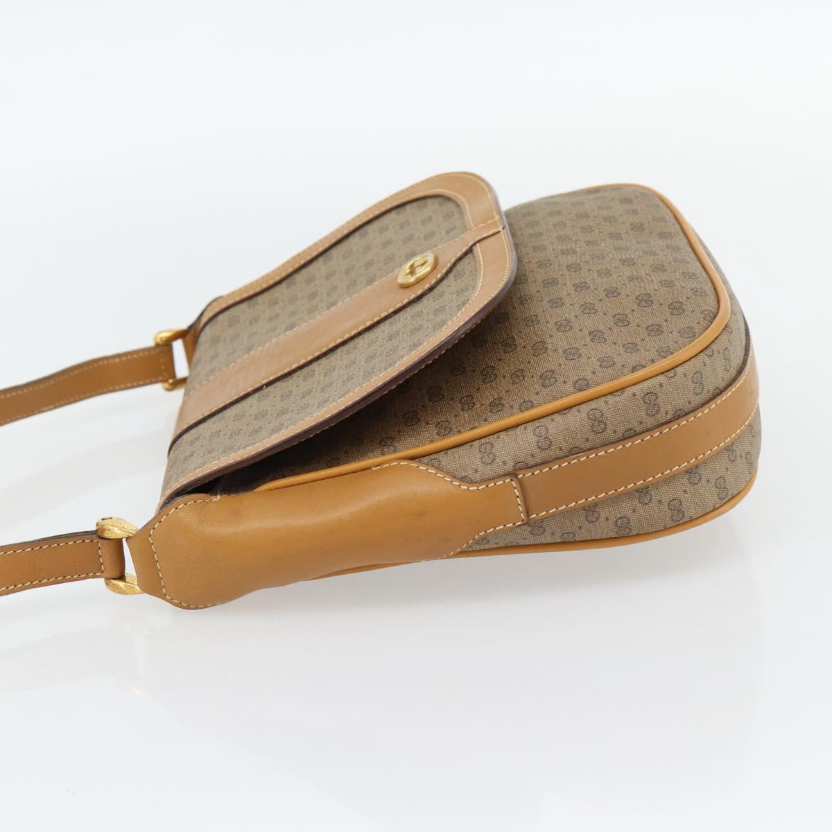 GUCCI Micro GG Supreme Shoulder Bag PVC Beige Gold 001 41 4425 Auth ka4370
