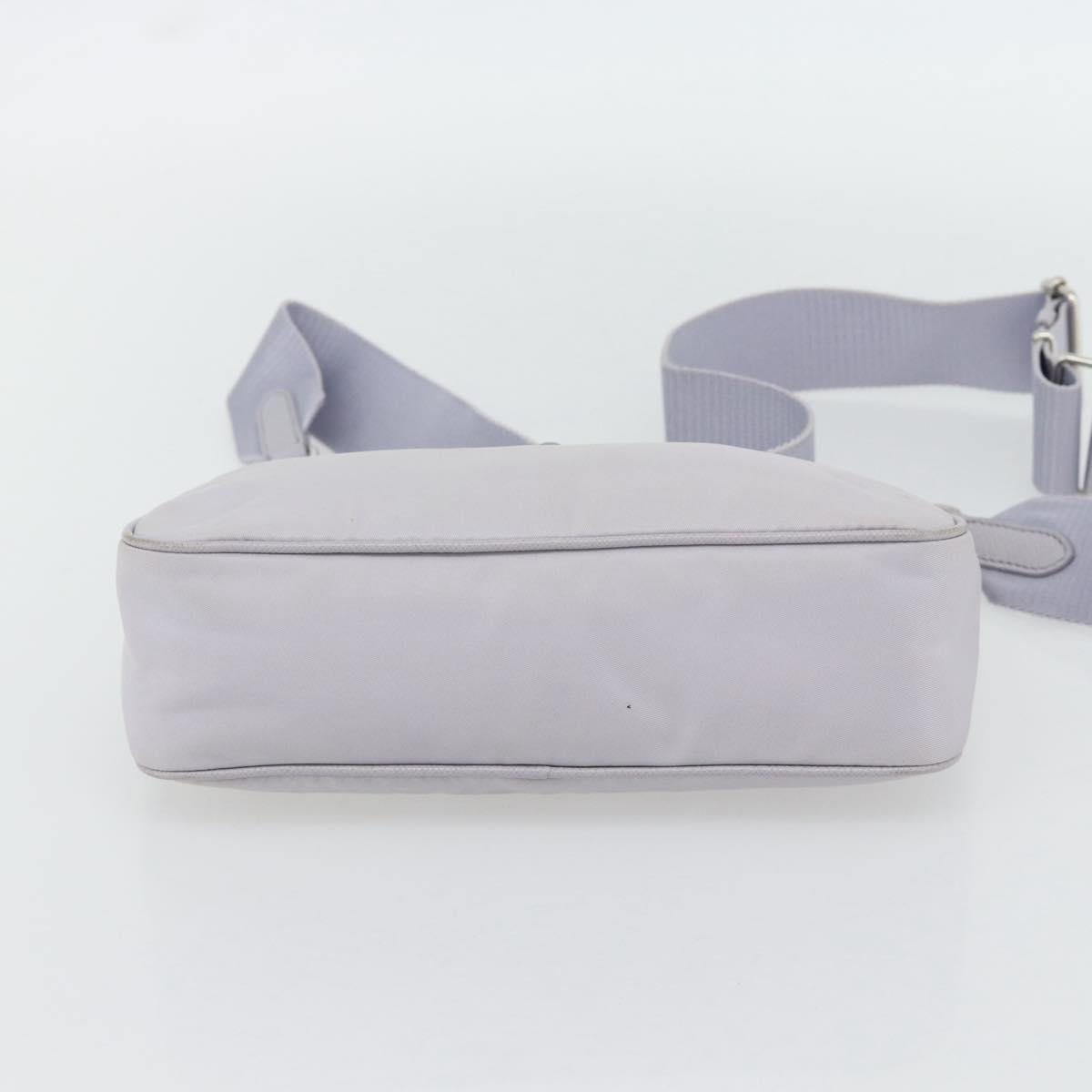 PRADA Re-Edition Shoulder Bag Nylon Purple Silver Auth ka4372A