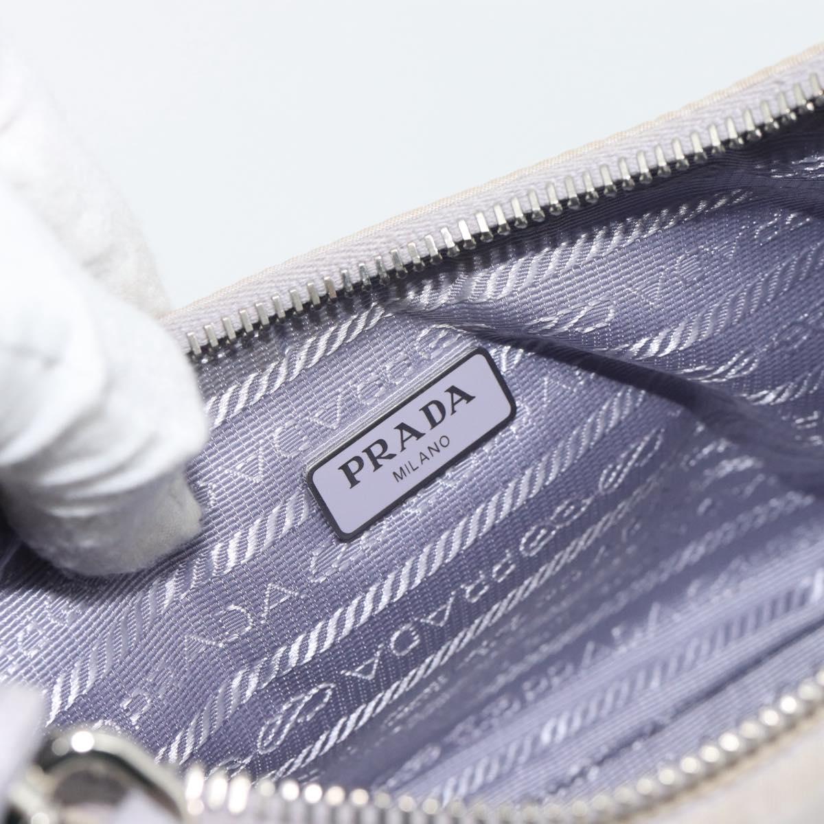 PRADA Re-Edition Shoulder Bag Nylon Purple Silver Auth ka4372A