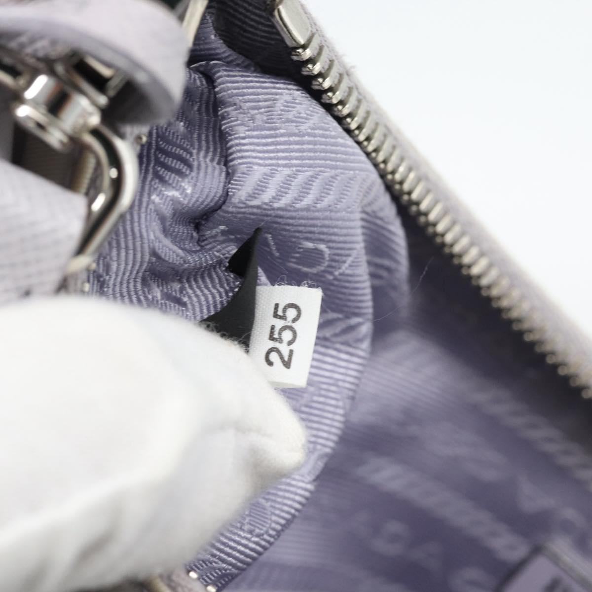 PRADA Re-Edition Shoulder Bag Nylon Purple Silver Auth ka4372A