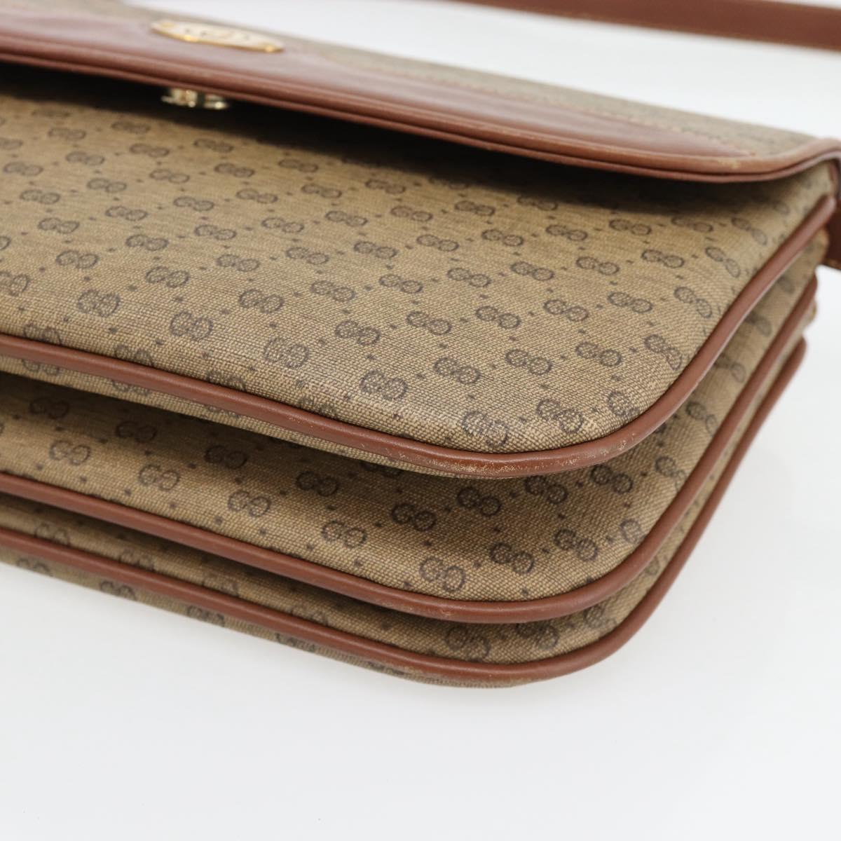 GUCCI Micro GG Supreme Shoulder Bag PVC Beige Gold 004 106 0024 Auth ka4373