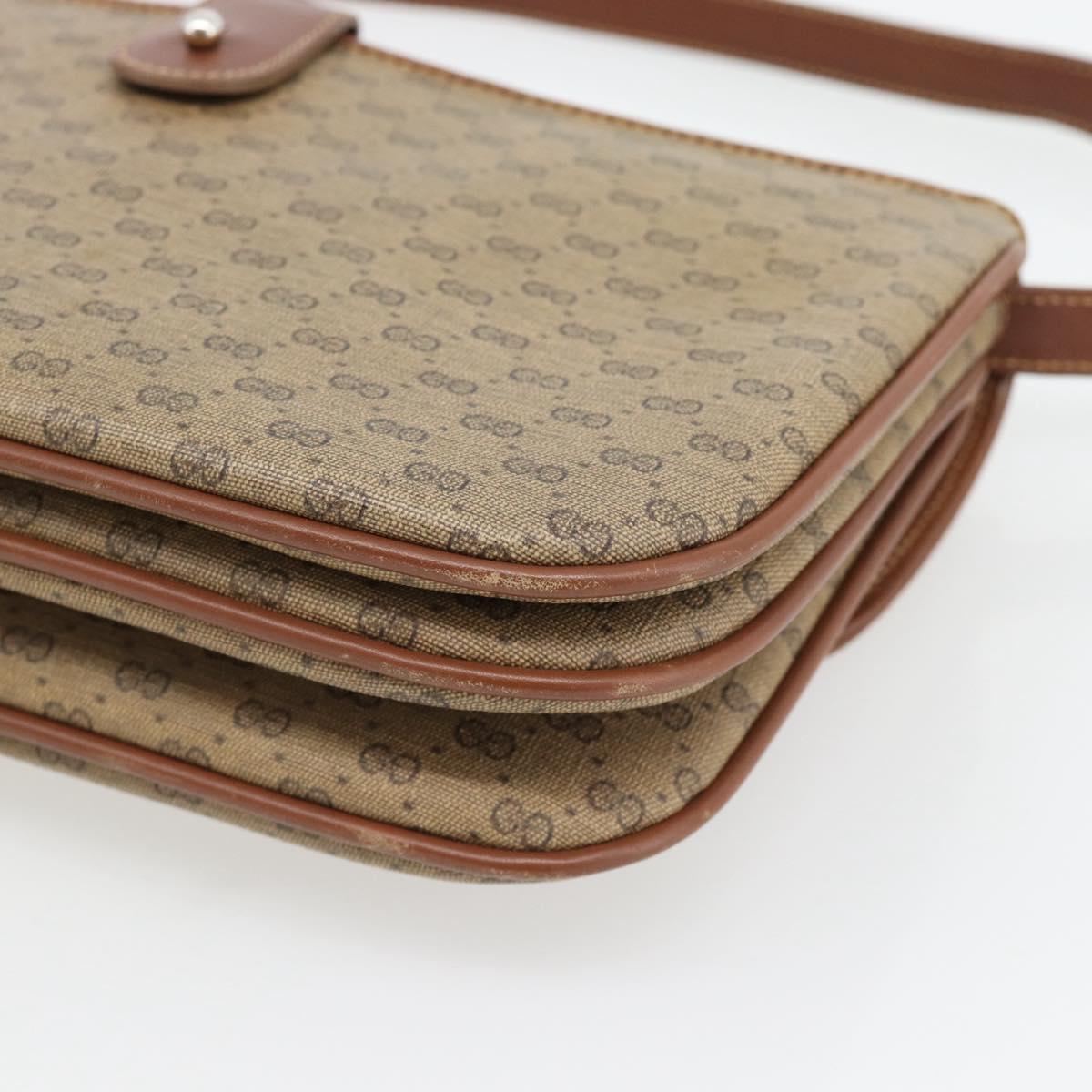GUCCI Micro GG Supreme Shoulder Bag PVC Beige Gold 004 106 0024 Auth ka4373