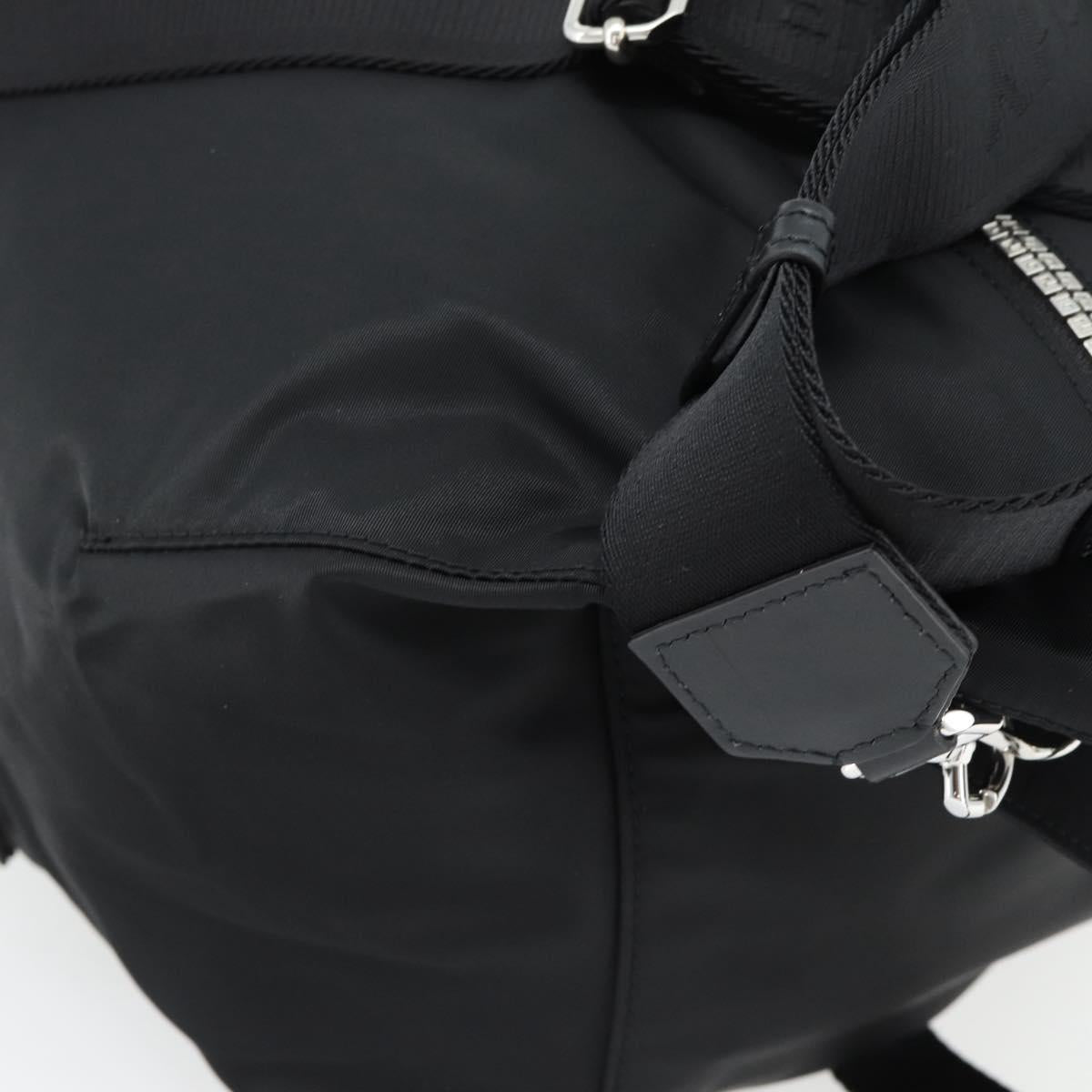 GIVENCHY G Zip Backpack Nylon Black Silver Auth ka4379M