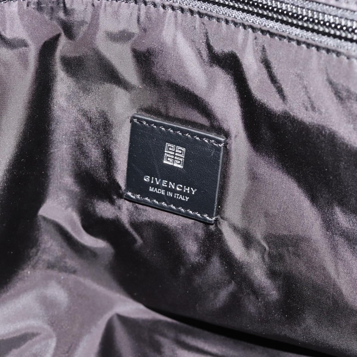 GIVENCHY G Zip Backpack Nylon Black Silver Auth ka4379M