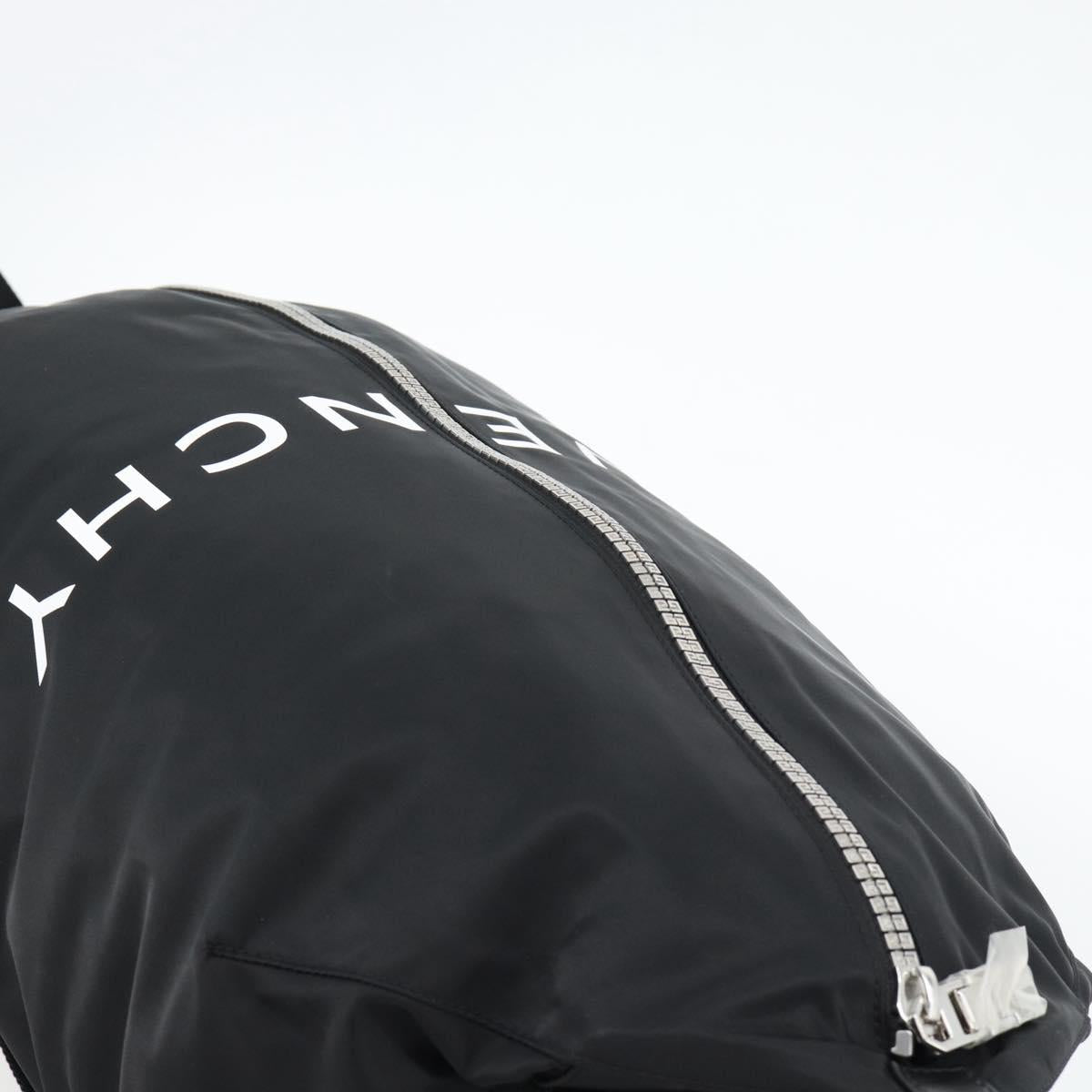 GIVENCHY G Zip Backpack Nylon Black Silver Auth ka4379M