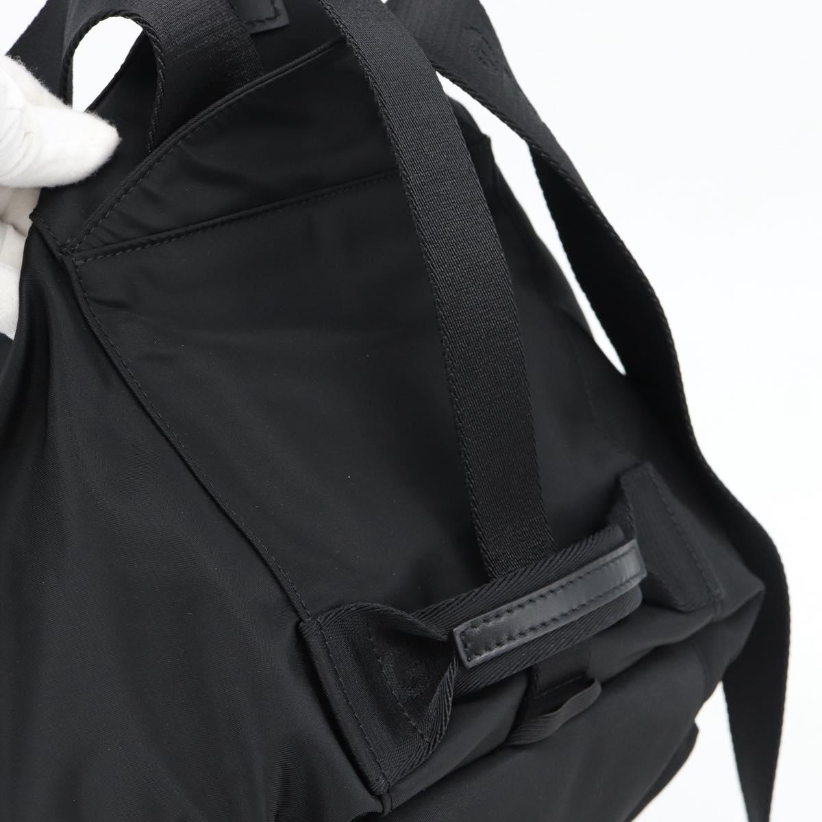 GIVENCHY G Zip Backpack Nylon Black Silver Auth ka4379M