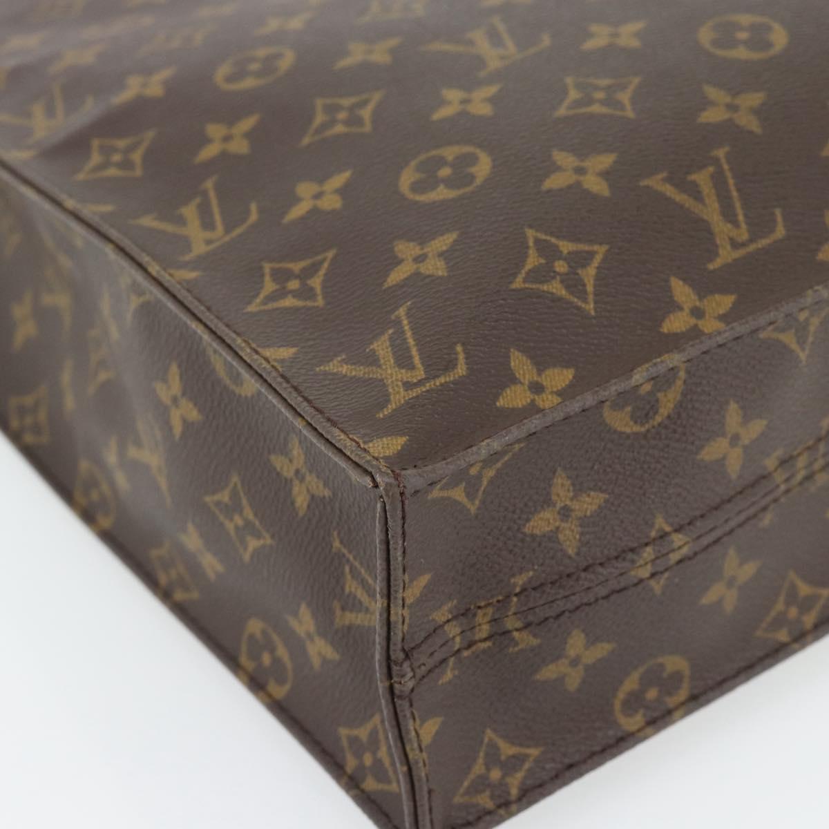 LOUIS VUITTON Monogram Sac Plat Hand Bag M51140 LV Auth ka4380
