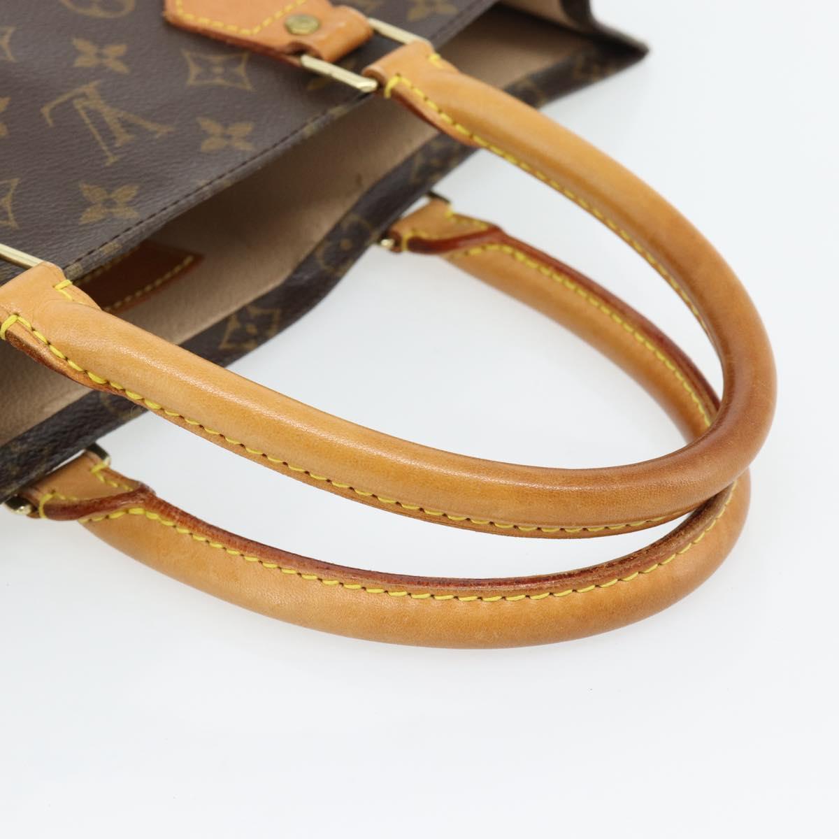LOUIS VUITTON Monogram Sac Plat Hand Bag M51140 LV Auth ka4380