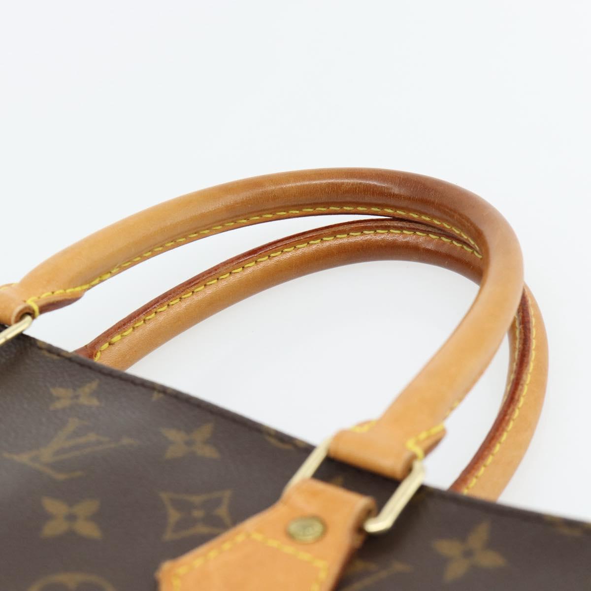LOUIS VUITTON Monogram Sac Plat Hand Bag M51140 LV Auth ka4380