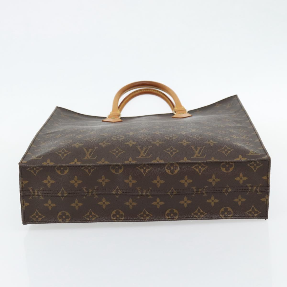 LOUIS VUITTON Monogram Sac Plat Hand Bag M51140 LV Auth ka4380