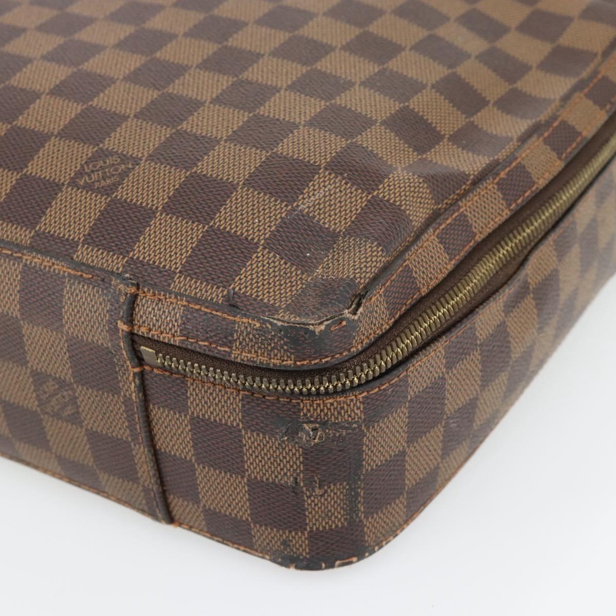 LOUIS VUITTON Damier Ebene Porto Ordinatur Sabana Bag 2way N58020 Auth ka4382