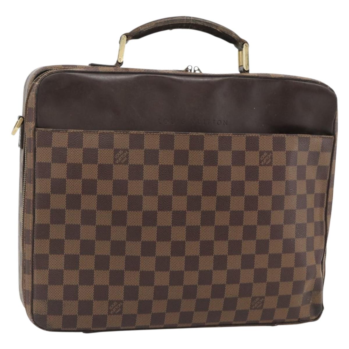 LOUIS VUITTON Damier Ebene Porto Ordinatur Sabana Bag 2way N58020 Auth ka4382