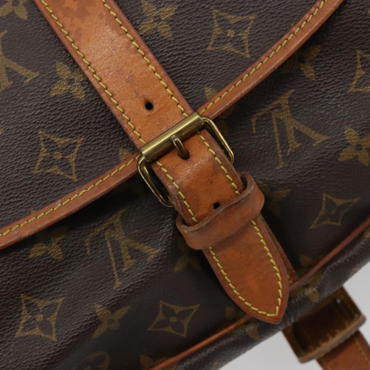 LOUIS VUITTON Monogram Saumur 35 Shoulder Bag M42254 LV Auth ka4390