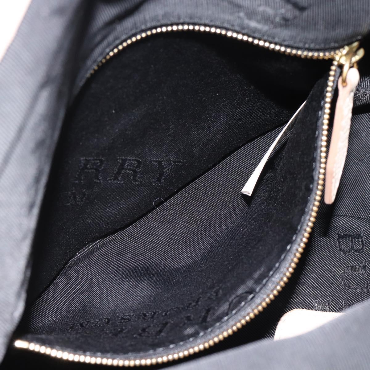 BURBERRY Shoulder Bag Leather Beige Gold Auth ka4396A