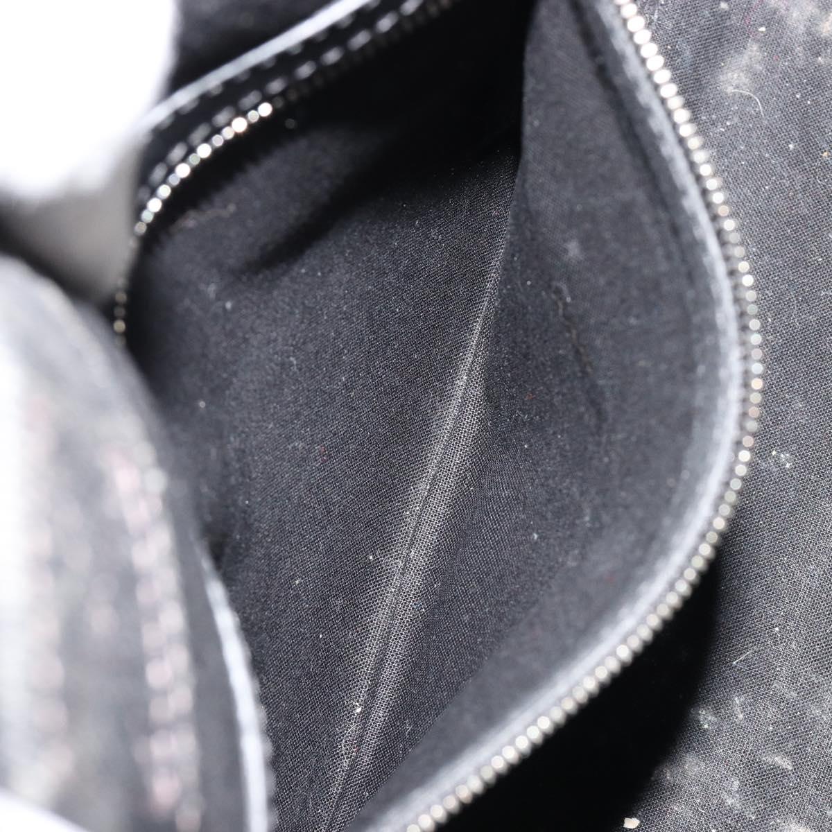 BALENCIAGA Hand Bag Denim 2way Black Silver 671402 Auth ka4398