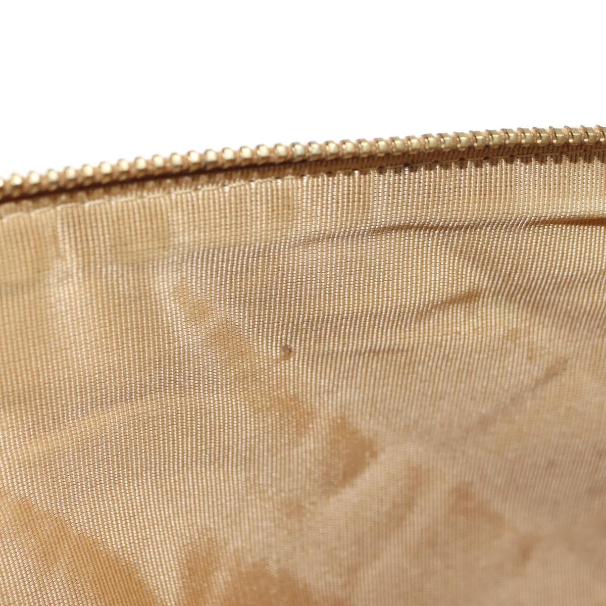CHANEL Chain Shoulder Bag Caviar Skin Beige Gold CC Auth ka4405V