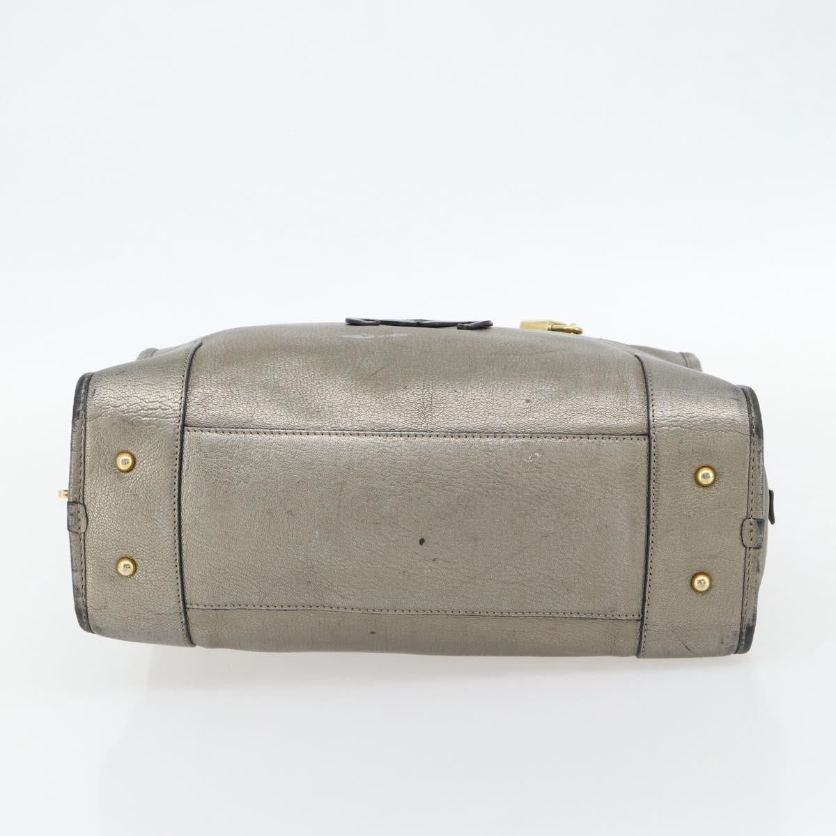 LOEWE Amazona 36 Hand Bag Suede Bronze Gold Auth ka4425