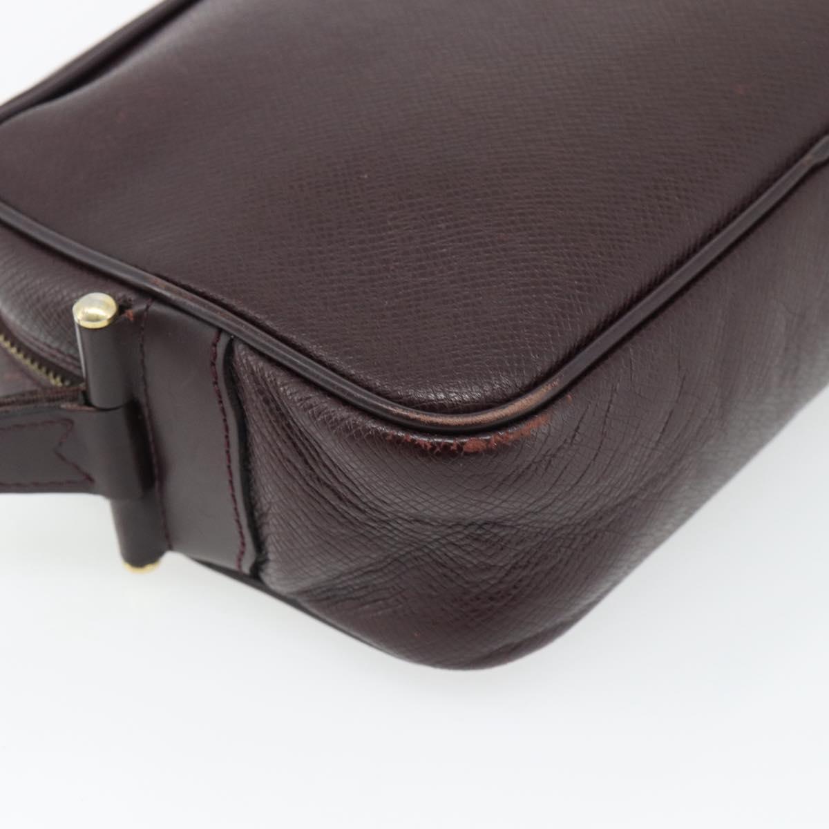 LOUIS VUITTON Taiga Karga Clutch Bag Ardoise M30812 LV Auth ka4427