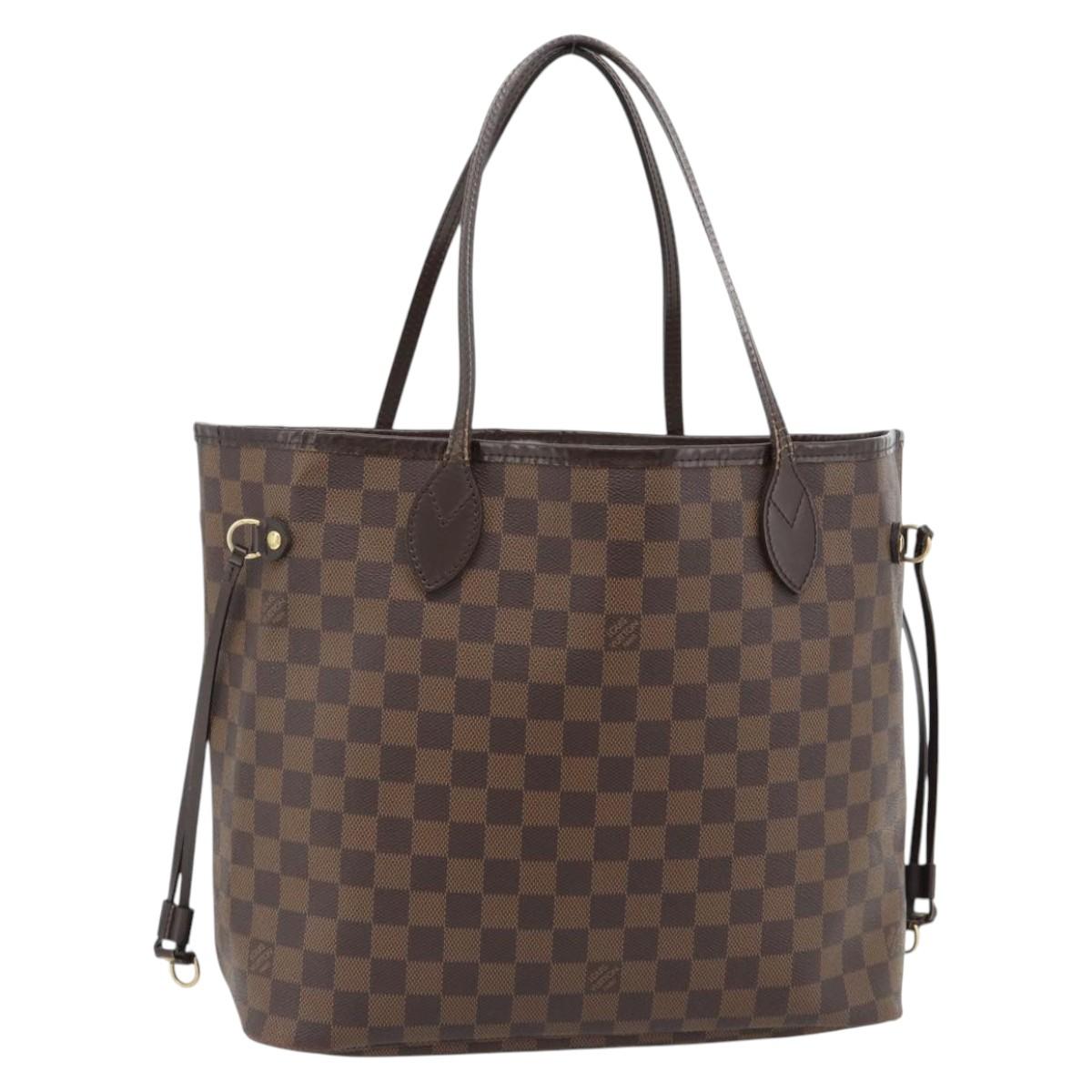 LOUIS VUITTON Damier Ebene Neverfull MM Tote Bag N51105 LV Auth ka4432