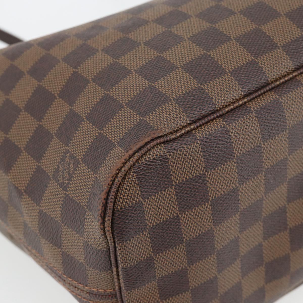 LOUIS VUITTON Damier Ebene Neverfull MM Tote Bag N51105 LV Auth ka4432