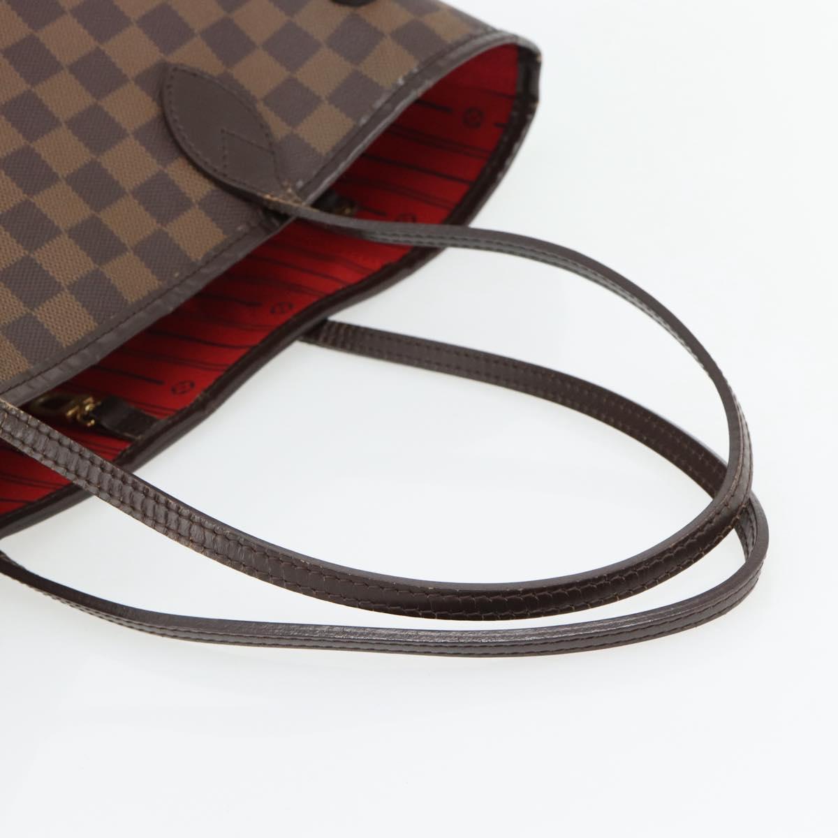LOUIS VUITTON Damier Ebene Neverfull MM Tote Bag N51105 LV Auth ka4432