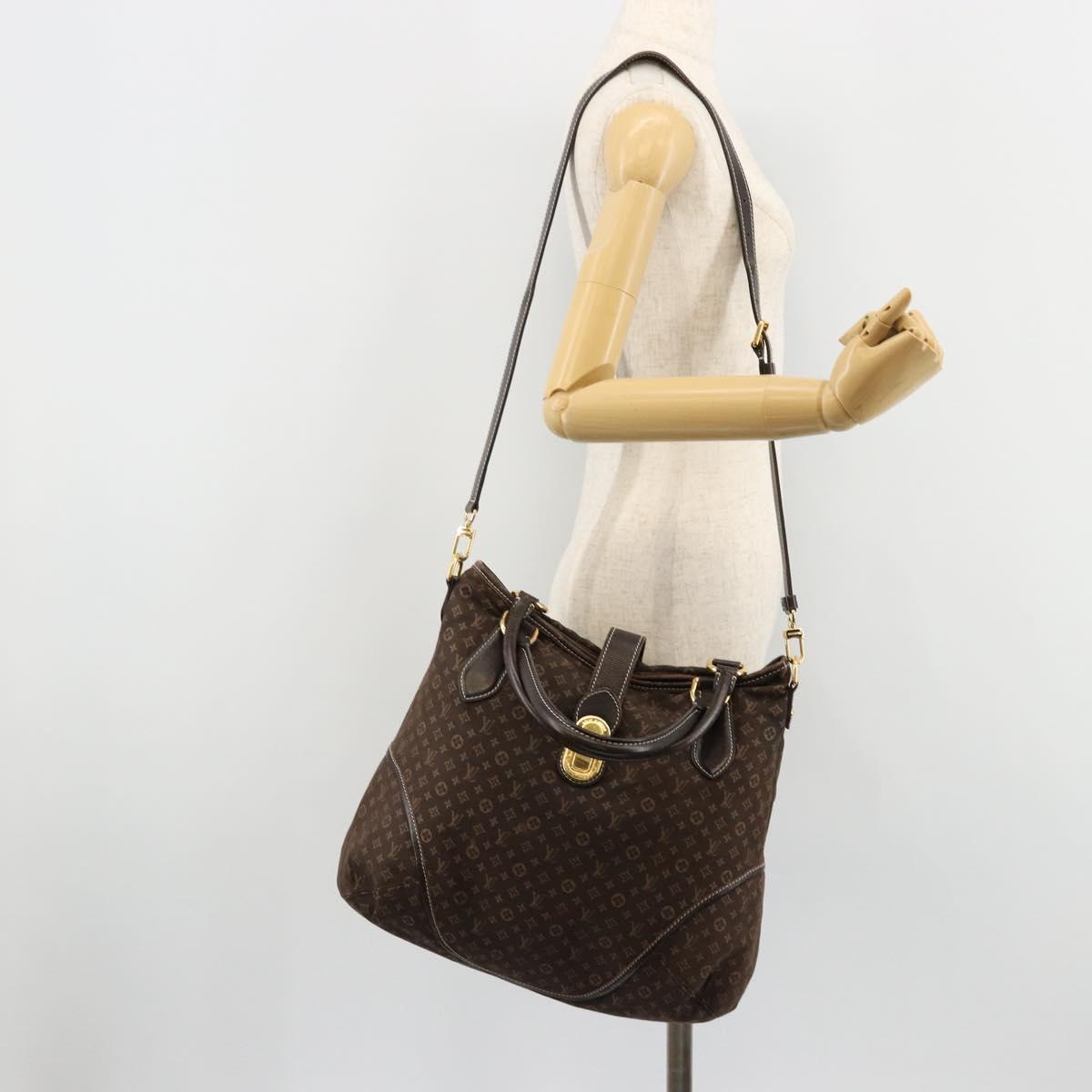 LOUIS VUITTON Monogram Idylle Elegy Hand Bag Black M56696 LV Auth ka4449