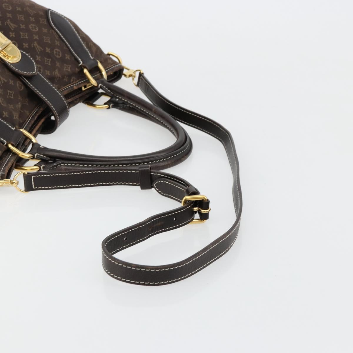 LOUIS VUITTON Monogram Idylle Elegy Hand Bag Black M56696 LV Auth ka4449
