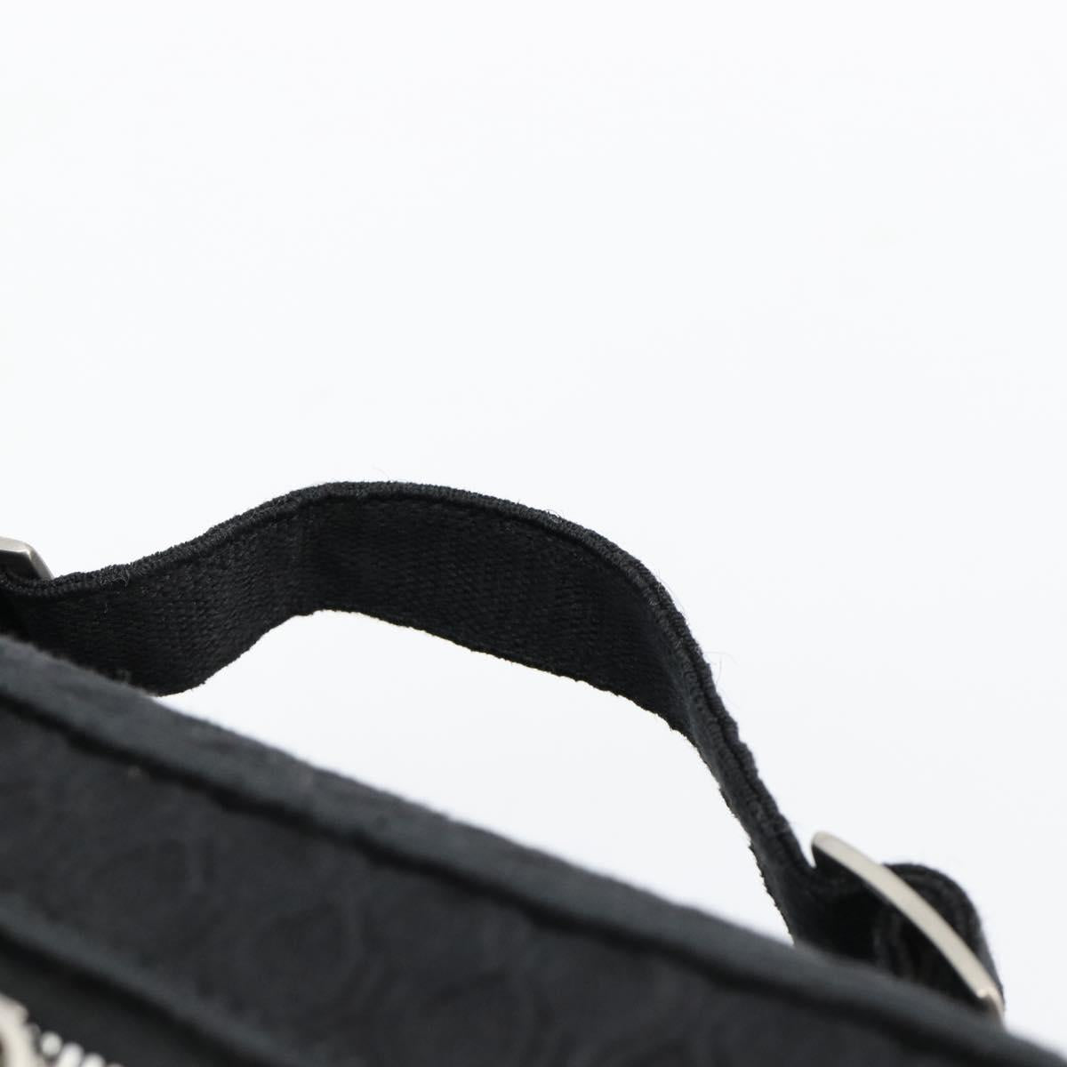 Christian Dior Vanity Hand Bag Canvas Black Silver Auth ka4453M