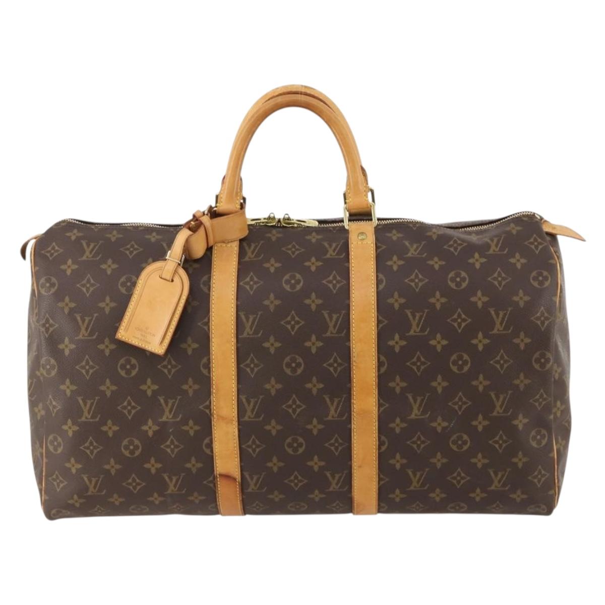 LOUIS VUITTON Monogram Keepall 50 Boston Bag M41426 LV Auth ka4456