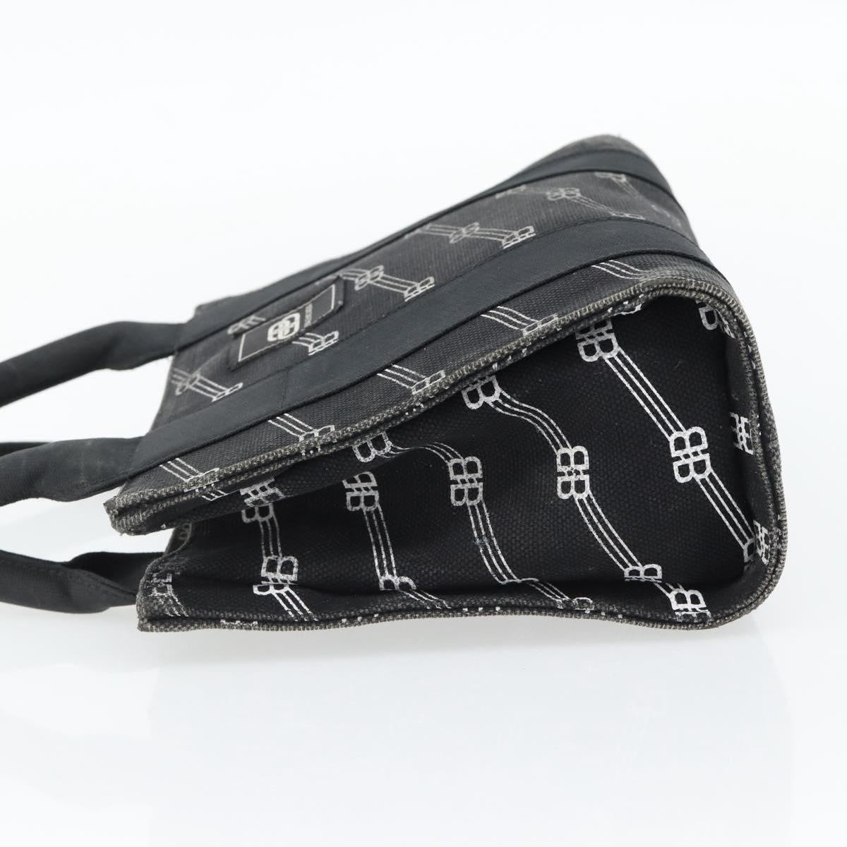 BALENCIAGA Hand Bag Canvas 2way Black Silver 620882 Auth ka4467