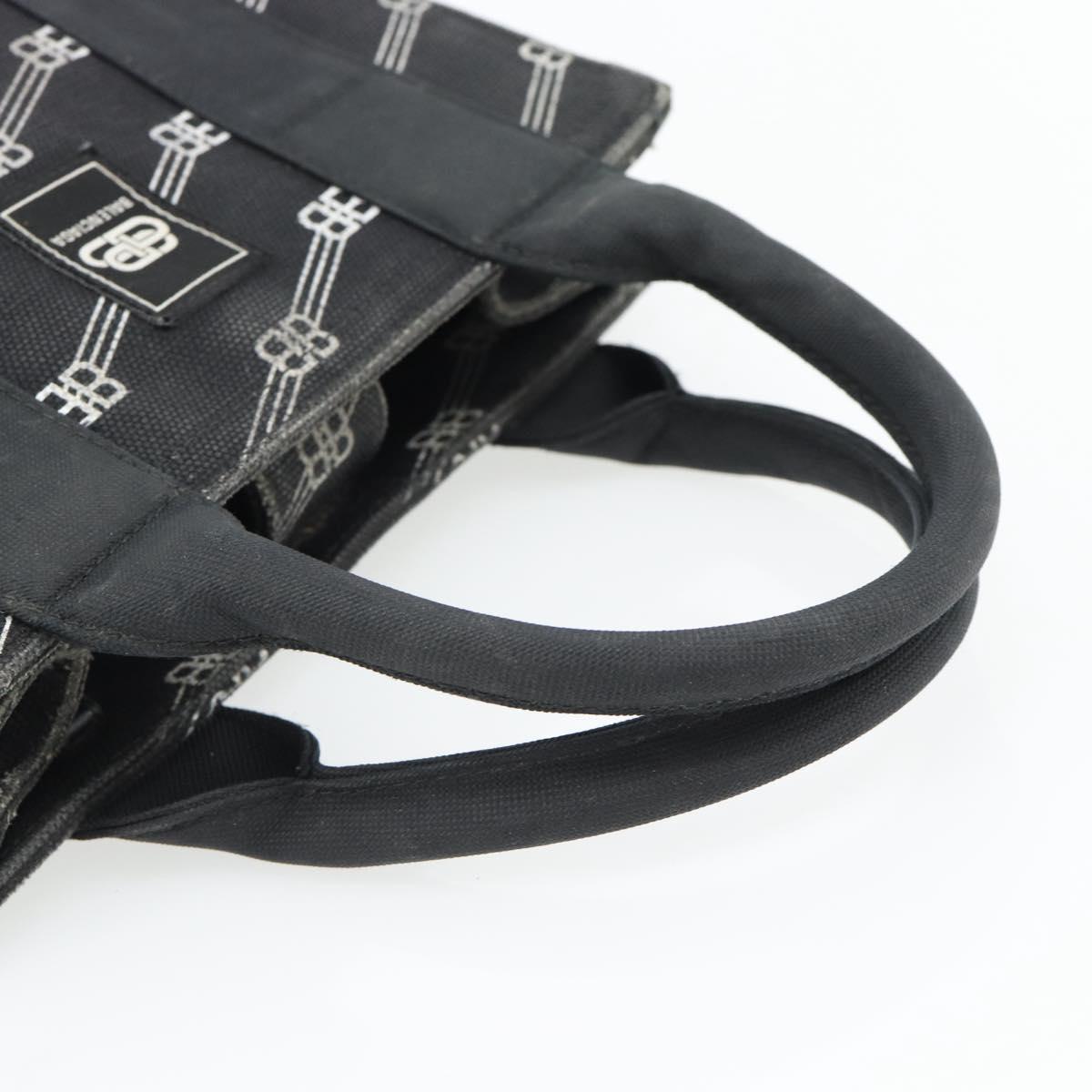 BALENCIAGA Hand Bag Canvas 2way Black Silver 620882 Auth ka4467
