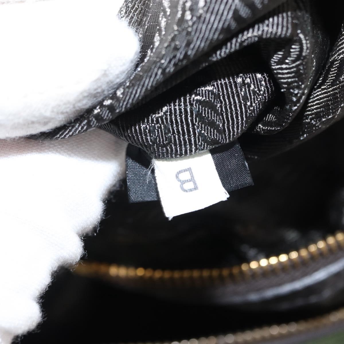 PRADA Hand Bag Nylon 2way Khaki Gold Auth ka447