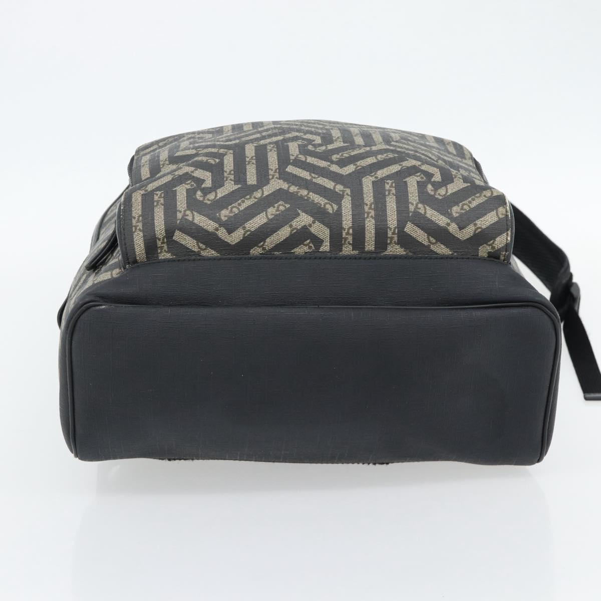 GUCCI GG Supreme Caleido Backpack PVC Beige Silver 406370 Auth ka4479