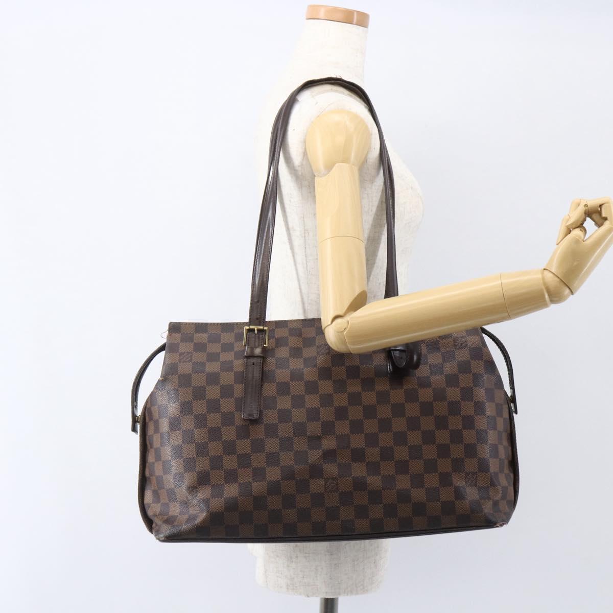 LOUIS VUITTON Damier Ebene Chelsea Tote Bag N51119 LV Auth ka448