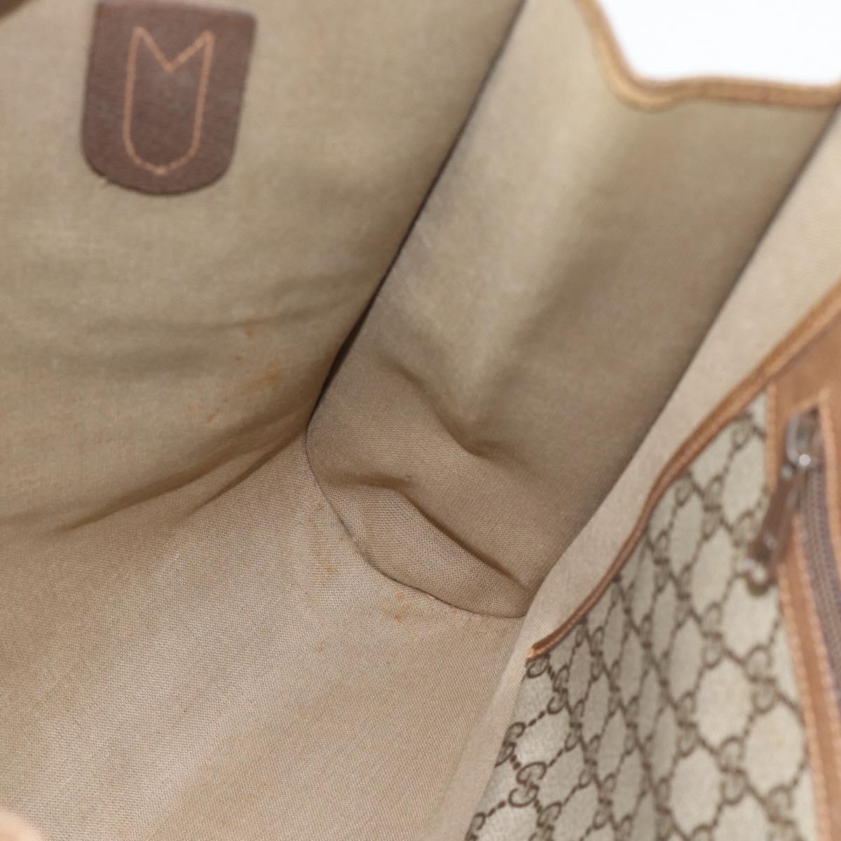 GUCCI GG Supreme Tote Bag PVC Beige Gold 92 02 998 Auth ka4483
